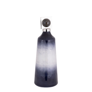 21" Macklin Medium Labradorite Stone And Metal Bottle - Blue