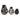 Jemmi Metal Cast Vases (Set of 3) - Multi