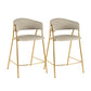 Lara - Vegan Leather Counter Stool (Set of 2) - Cream