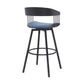 Athena - Swivel Black Metal Stool