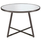Jillian - 5 Piece Round Mirror Top Dining Set - Black Nickel