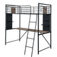 Cordelia - Twin Loft Bed - Antique Oak, Sandy Black & Dark Bronze Hand-Brushed Finish - 78"