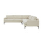 Serena - Velvet L-Sectional With Black Legs