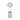 11" Liliana Large Crystal Flower Statuary - White