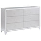 Larue - 6-Drawer Dresser - Silver