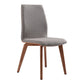 Archie - Mid-Century Dining Chair (Set of 2) - Walnut / Gray