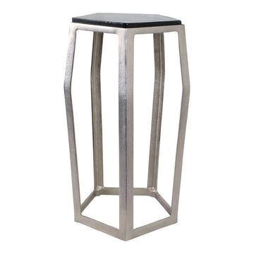 Hettinger Large Accent Table - Pearl Silver / Black