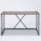 Jodie - Console Table - Rustic Oak & Antique Black Finish