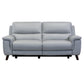 Lizette - Contemporary Sofa Genuine Leather - Dark Brown / Dove Gray