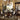 Vendome - Round Dining Table - Clear Glass Top & Cherry