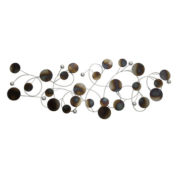 Small Discs Metal Wall Decor Multi - Silver