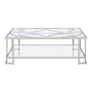 Kalan - Coffee Table - Glass & Silver