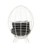 Galzed - Patio Lounge Chair - Black Fabric & White Wicker