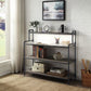 Cordelia - Bookshelf - Led, Antique Oak, Sandy Black & Dark Bronze Hand-Brushed Finish