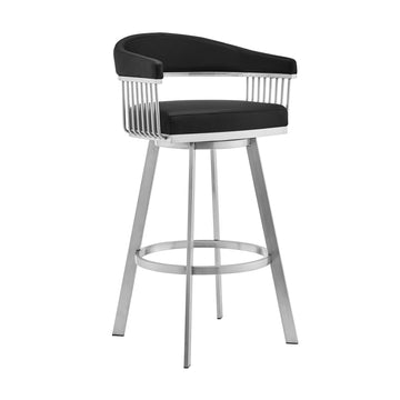 Chelsea - Brushed Stainless Steel Swivel Bar Stool