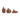 5" / 8" / 9" Tigard Ceramic Vases (Set of 3) - Brown