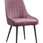 Caspian - Side Chair (Set of 2) - Pink Fabric & Black Finish