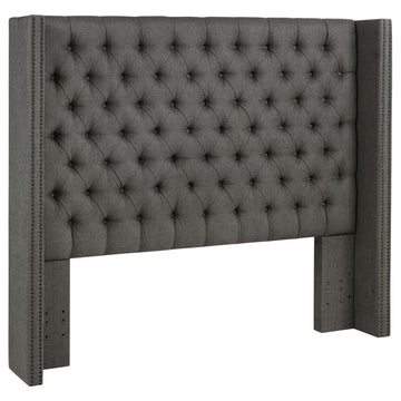Bancroft - Upholstered Full Wingback Headboard - Gray