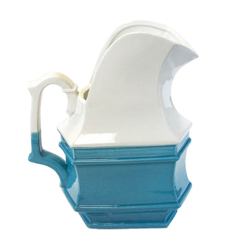 Ceramic Pitcher - White/Blue