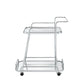 Aegis - Serving Cart - Clear Glass & Chrome Finish