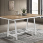 Hollis - Rectangular Counter Height Dining Table - Brown And White
