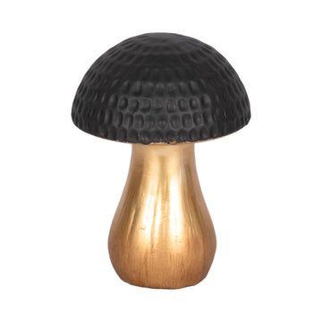 7" Hammered Top Mushroom - Black / Gold