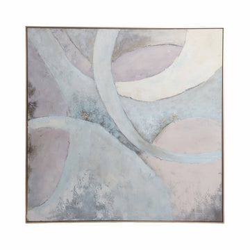 40X40 Isa Handpainted Wall Art - Gray