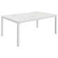 Athena - Rectangle Dining Table With Marble Top - Chrome