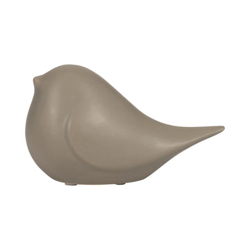 Ceramic Chubby Bird 6" - Gray