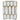 Ceramic Pen Holder 4" - White / Gold
