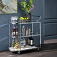 Inyo - Serving Cart - Clear Glass & Chrome Finish