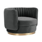 Davy - Velvet Swivel Accent Chair