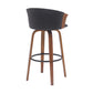 Diana - Swivel Walnut Wood Faux Leather Counter Stool