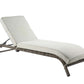 Salena - Patio Lounge Chair - Beige Fabric & Gray Finish - 13"