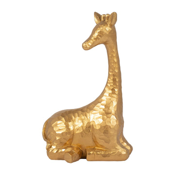 Resin 10" Giraffe Decor - Gold