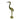 Metal 16" Standing Crane - Gold