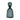 Glass Vase With Lid 13" - Blue / Gray