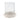 13" Terracotta Hurricane Pillar Holder - White