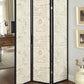 Felice - 3-Panel French Script Print Folding Screen - Espresso