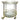 Two Tier Round Rolling Bar Cart 27" - Gold