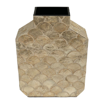 12" Decorative Shell Vase - Natural