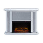 Nowles - Fireplace - Mirrored & Faux Stones