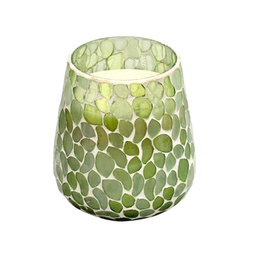 5" - 18 Oz Mosaic Scented Candle - Light Green