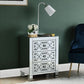 Noralie - Accent Table With 3 Drawers - Mirrored & Faux Diamonds