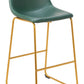 Augusta - Barstool (Set of 2) - Green / Gold