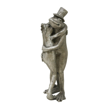 Hugging Frogs Figurine - Silver