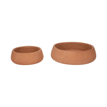 10" / 14" Terracotta Bowls (Set of 2) - Natural