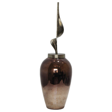 Feist Large Urn With Topper 33" - Bronze