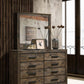 Woodmont - 8-Drawer Dresser With Mirror - Rustic Golden Brown