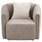 Townsend - Chenille Upholstered Rolled Arm Chair - Latte